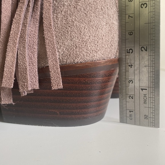 Steve Madden Patzee Suede Low Heel Fringe Ankle Booties Size 8 NWOT w/ Defects - Picture 13 of 16